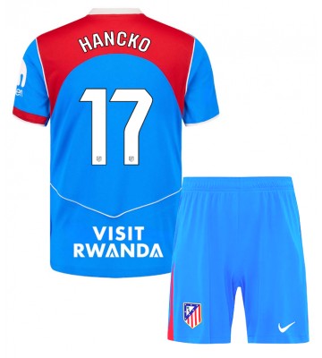 Atletico Madrid David Hancko #17 Tredjetrøje Børn 2025-26 Kortærmet (+ Korte bukser)